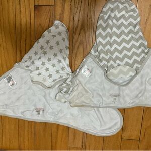 Cozy Kids Pajamas Nightgowns in Gray and White